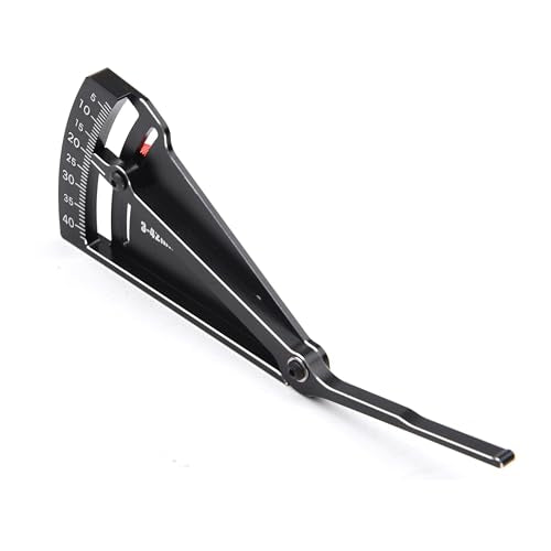 RC Car Ride Height Gauge Aluminum Height & Wheel Rim Camber | 3-42mm Adjustable Ruler