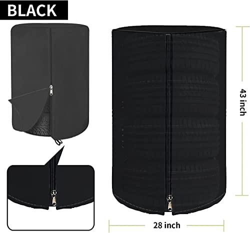 Tire Covers for Storage Large Tire Storage Bags Waterproof for Outdoor Indoor Update (Holding 4 Tires Up, Diameter 33")