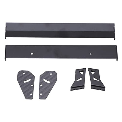 Aluminium Alloy RC Car Rear Wing Tail Spoiler Durable Adjustable Design for 1/10 On Road Racing Drift Car Black 165mm