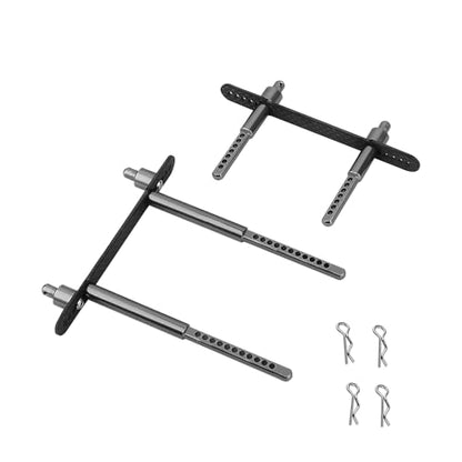 Body Post Mounts Metal Front and Rear Shell Column for Axial SCX10 II 90046 90047 1/10 RC Crawler Car Upgrade Parts (Gray) - color: Gray