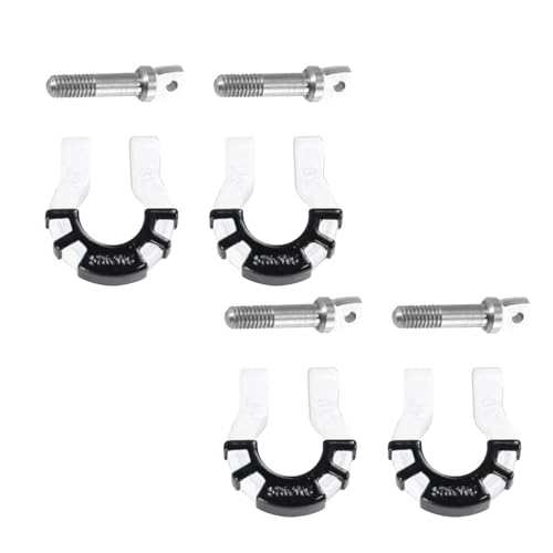 4 Pcs Metal Tow Shackle RC Trailer Buckle, Compatible with Axial SCX10 Tamiya CC01 RC4WD D90 D110 TF2 TRX-4, 1/10 Scale Crawler Car Accessories with Screws (Blue) - color: Blue
