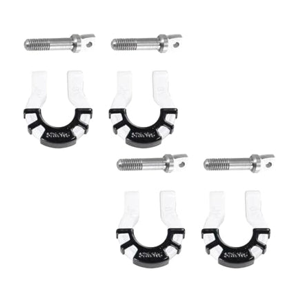 4 Pcs Metal Tow Shackle RC Trailer Buckle, Compatible with Axial SCX10 Tamiya CC01 RC4WD D90 D110 TF2 TRX-4, 1/10 Scale Crawler Car Accessories with Screws (Blue) - color: Blue