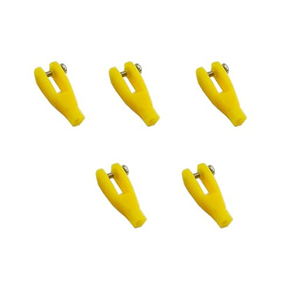 5PCS RC Airplane Servo Linkage Rod Clevis Coupler U-Shaped Nylon Clamp with Screws for RC Plane Helicopter DIY Model Aircraft Pushrod Connecting Part (for 2.5mm Rod Yellow) - style: For 2.5mm Rod Yellow