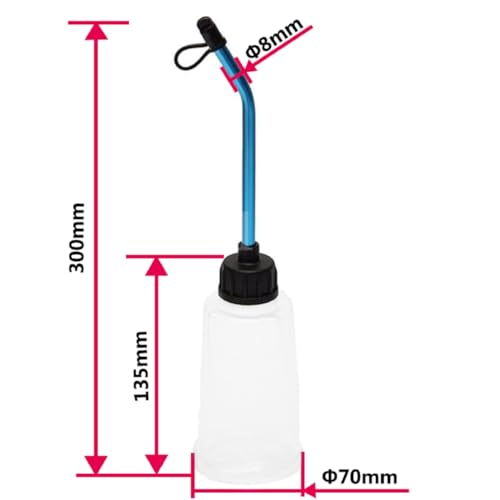 ShareGoo Universal RC Nitro Fuel Filler Refill Bottle 250CC Oil Bottle Compatible with HSP HPI Tamiya Traxxas Gas Nitro Model RC Car Truck Tank,White