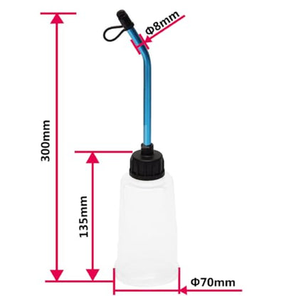 ShareGoo Universal RC Nitro Fuel Filler Refill Bottle 250CC Oil Bottle Compatible with HSP HPI Tamiya Traxxas Gas Nitro Model RC Car Truck Tank,White