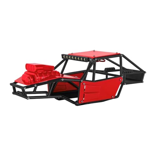 RC Upgrade Parts for TRX4M Upgrade 1/18 RC Crawler Rock Tarantula Nylon for Buggy Body Shell Chassis Kit(Unassembled Red) - size: Unassembled Red