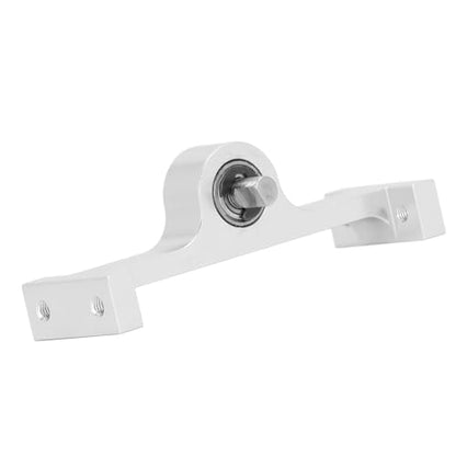 Aluminum Alloy 70mm Transfer Case Transmission Gearbox with 5mm Steel D Shaped Shaft for 1/10 RC Crawler Upgrade Parts (Silver) - color: Silver