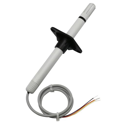 Tzone 4-20 mA Temperature Sensor Analog Humidity Probe Temp Transmitter | THT02C,4-20ma Output,plc temperature humidity sensor 4 20ma,Wall Mount,for Greenhouse HVAC Lab DCS Industrial Environmental - style: THT02C 4-20mA Output