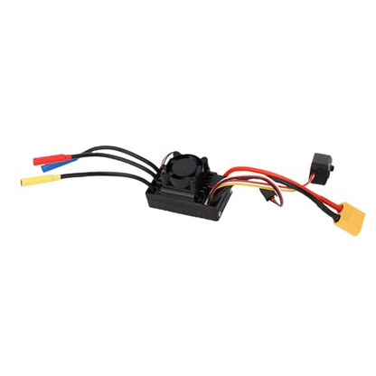 Mingzhe High Performance 60A Brushless ESC Electronic Speed Controller for Off Road 1:10 RC Vehicles with Cooling Fan