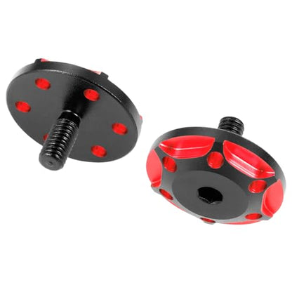 Wing Mount Buttons M3 Rear Fixed Tail Wing Washer, #B Red | 2Pcs, Aluminum, For 1/10 Sakura D4 D5, RC Off Road Short Truck Buggy Racing Car - color: #B Red
