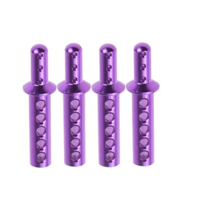 Compatible with HSP 188037 for Redcat for Volcano 94111 1/10 RC Car Truck Upgrade Accessories Parts 4pcs Aluminum Body Post 08007 RC Car Upgrade Parts(Purple) - color: Purple