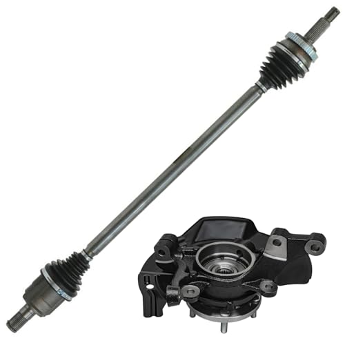 Detroit Axle - FWD Front Right Steering Knuckle & Wheel Hub Bearing CV Axle | Replacement for 2011 Hyundai Sonata 2.4L w/Automatic Transmission - size: 2UX47836/Pair