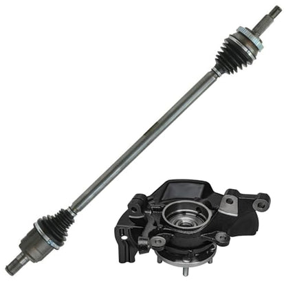 Detroit Axle - FWD Front Right Steering Knuckle & Wheel Hub Bearing CV Axle | Replacement for 2011 Hyundai Sonata 2.4L w/Automatic Transmission - size: 2UX47836/Pair