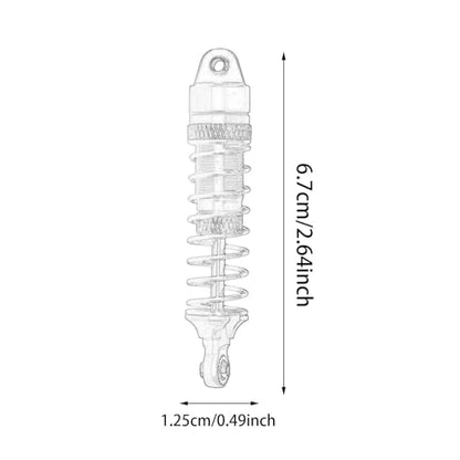 Yiju 4 Pieces Rc Car Shock Absorbers 1/18 Aluminum Alloy Crawler Car Kit Simple Install Suitable for 17665 D90 Model Cars DIY Hobby R, Green