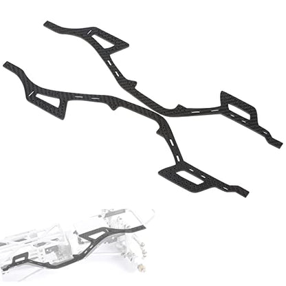 Carbon Fiber LCG Chassis Rails, Gen2 RC Frame Rails for 1/10 RC Rock Crawle, 72g Lightweight Thickened for 1/10 RC Rock Crawler Axial SCX10 I II Upgrade Parts (Only Gen2 Rails) - color: Gen2 Rails