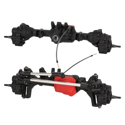 Portal Axle with Differential Lock for 1/10 RC Crawler, Compatible with TRX4, Front or Rear Axle Assembly Replacement Parts(Rear) - color: Rear