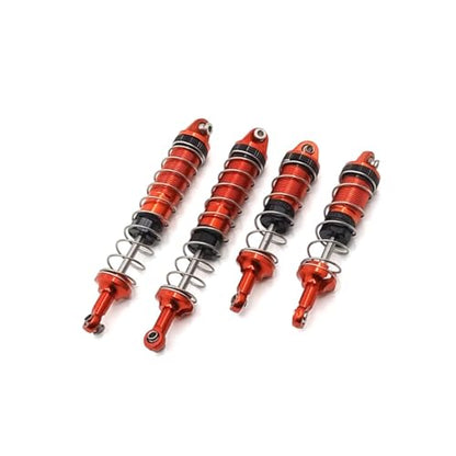 for WLtoys 12428 12423 12429 12427 FY 4Pcs Hydraulic Shock Absorber Metal Upgrade RC Car Parts Accessories Repair Spare Rc Parts - color: Red