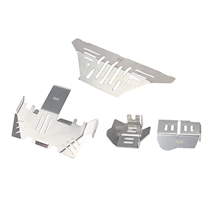 KYX Racing Stainless Steel Frame Protector & Skid Plate Chassis Guard & Axle Protective Plate Upgrades Parts Accessories for 1/10 Rc Crawler TRX-4 2021 Bronco