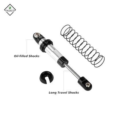 UTB18 Shocks 92MM Long Travel Shocks Absorber for Axial Capra UTB18 Upgrades Trail 4WD 1/18 RC Crawler - color: Black