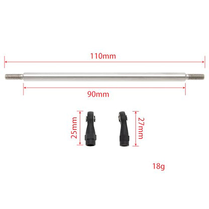 MEUS RACING 1/10 Links Steel Chassis Links Kit for Traxxas TRX4 Axial SCX10 Tamiya CCO1 Redcat Gen8 1/10 RC Crawler (110mm) - size: 110mm