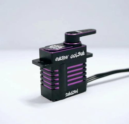 NSDRC RS100 High Torque CNC Aluminum Remote Control Car Micro Servo 5V - 8.4V - 1/24 and 1/18 Micro RC Car Electronics (HELIDIRECT) (RS100 - Limited Edition (Purple))