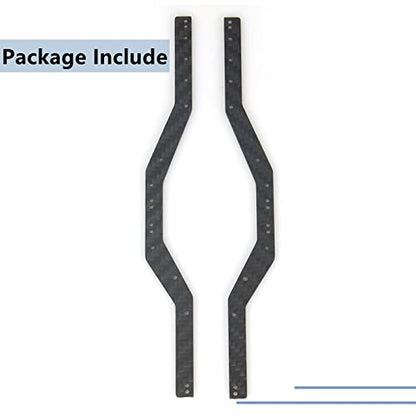 Maleonn 2Pcs RC Carbon Fiber Frame Rails for 1/24 RC Crawler Car SCX24 Chassis Upgrades AXI90081 Accessories Replacement Parts - size: Standard