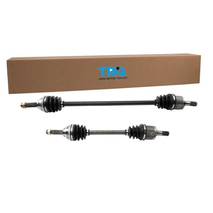 TRQ Front Driver and Passenger Side CV Axle Assembly Set Compatible with 2000-2002 Hyundai Accent Automatic Transmission - style: CSA33738