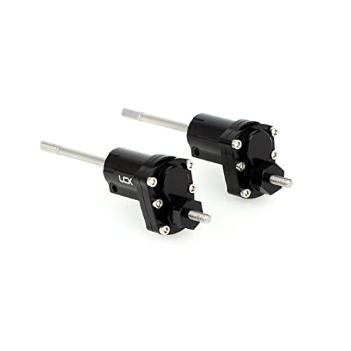 LCX Racing 1/10th RC Crawler Car Stainless Steel Front Portal Axle Internal CVD Drive Shaft Rear Portal Axle Drive Shaft for Axial SCX10 II AR44 Axle Portal Axles, Upgrades Parts Accessories