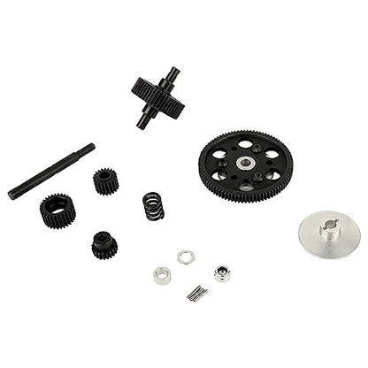 RC Car Transmission All Metal Internal Gears Set with Motor Gear for 1/10 RC Crawler Axial SCX10 Gearbox Upgrade Parts