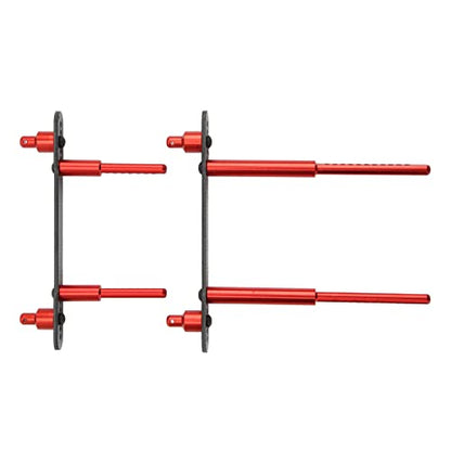 Keenso RC Shell Columns, Front Rear Aluminum Alloy Carbon Fiber Car Body Mount Post for Axial SCX10 90046 90047 1/10 RC Car (Red) - color: Red