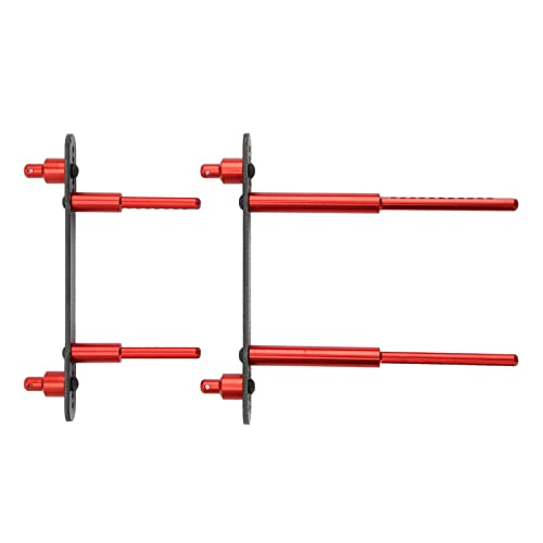 Keenso RC Shell Columns, Front Rear Aluminum Alloy Carbon Fiber Car Body Mount Post for Axial SCX10 90046 90047 1/10 RC Car (Red) - color: Red