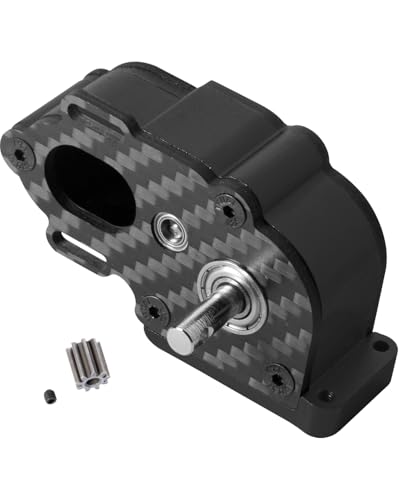 Center Transmission Gearbox Upgrades Part for 1/10 RC Crawler car Axial SCX10 SCX10 ii 90047 Wraith,Aluminum LCG Middle Transmission Gearbox Hops up,Black - color: Black(1 Pack)