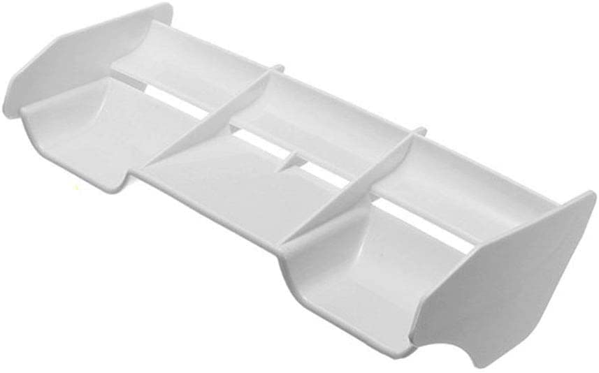 1:8 Scale RC Off-Road Car Rear Spoiler Plastic Tail Wing Accessories for 1/8 Model Off Road Buggy Drift Racing Truck Vehicle for HPI HSP (White) - color: White