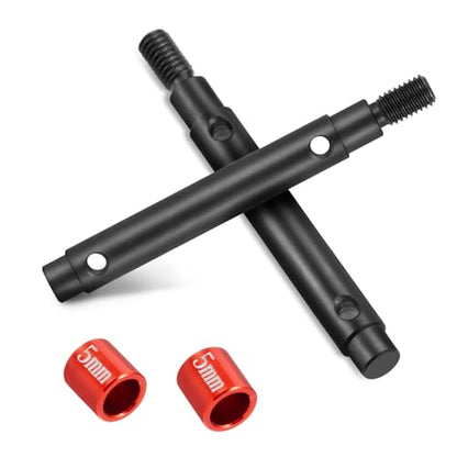 1 Set Steel Portal Drive Stub Axles +5mm Extended for Redcat Ascent 1/18 RC Crawler Car Upgrades Parts - color: +5mm