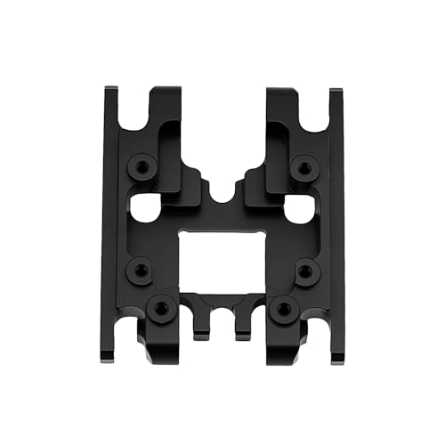 Brass High Precision CNC Machined Skid Plate with Colorful Stainless Steel Chassis Armor for 1/18 TRX4M Defender Bronco F-150 High Trail Crawler Truck Upgrade,Black Coating
