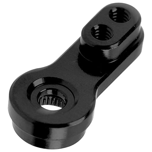 2Pcs ShareGoo Aluminum FCX24 Servo Arms RC Steering Servo Horn Compatible with FMS FCX24 1/24 RC Car (Black) - color: Black