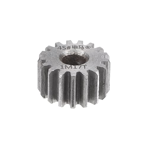 HARFINGTON Straight Spur Gear 6mm Bore 17T Mod-1 Hardened 45# Steel Spur Diff Differential Motor Gear RC Car Replacement Parts - style: 17T