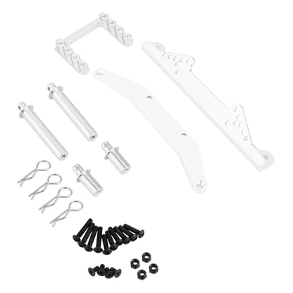 Metal Alloy Front & Rear Body Mounts Body Posts for Traxxas Slash 2WD Rustler Stampede VXL 1/10 RC 2WD Car Upgrade Parts (Silver) - color: Silver