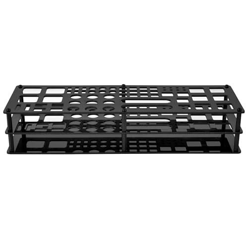 Screwdriver Storage Rack 63-Holes Acrylic Tool Stand Black | Multi-Function Screwdriver Organizers for RC Tools Kit, Hex Cross Screw Driver Organizer Workshop Tools