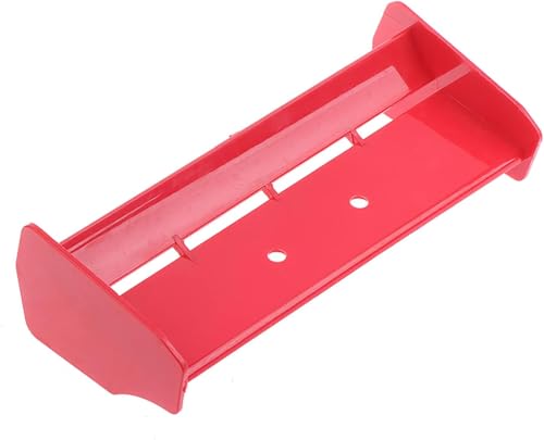 1/10 RC Plastic Rear Spoiler Compatible with 1:10 Scale RC Off-Road Short Course Truck Buggy Racing Rear Wing Tail (Red) - color: Red