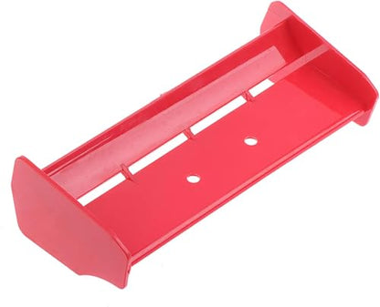 1/10 RC Plastic Rear Spoiler Compatible with 1:10 Scale RC Off-Road Short Course Truck Buggy Racing Rear Wing Tail (Red) - color: Red