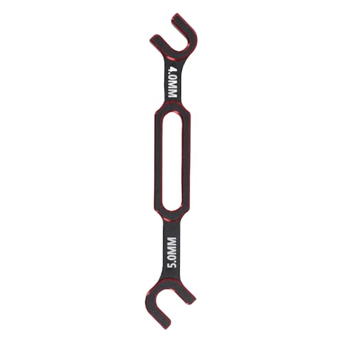 Tyenaza 4Pcs RC Wrench, 3.0 3.2 3.5 3.7 4.0 5.0 5.5 6.0mm Turnbuckle Nut Ball Joint Remover RC Universal Repair Tool for RC Crawler Car Boat (Red) - color: Red
