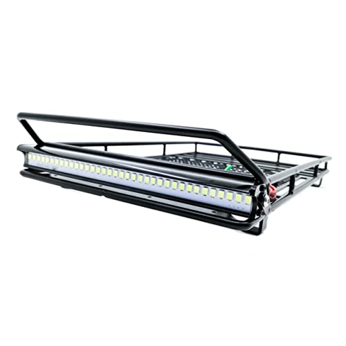 1/10 Scale Crawler Car Roof Rack Storage Bracket Luggage Carrier Roof Rack Spotlight