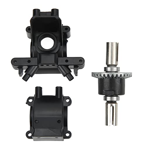 RC Gearbox Differential Set, Replacement Parts with Easy Install for 12428/12427 - Sturdy Plastic Cover, Stainless Steel Differential