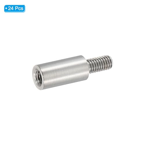 PATIKIL 24pcs M3 Standoffs, M3 10+6mm Spacer Standoffs Steel Threaded Standoffs Screws Kit 3mm ID 5mm OD Metric Male Female Thread Adapters for Circuit Board PCB RC Drones Motherboard - size: 10+6mm L