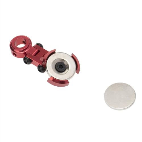 2 Pieces Aluminum Alloy Magnetic Invisible Body Post Mount Compatible for 1/10 SCX10 D90 RC Car Modification Kits (Red) - color: Red