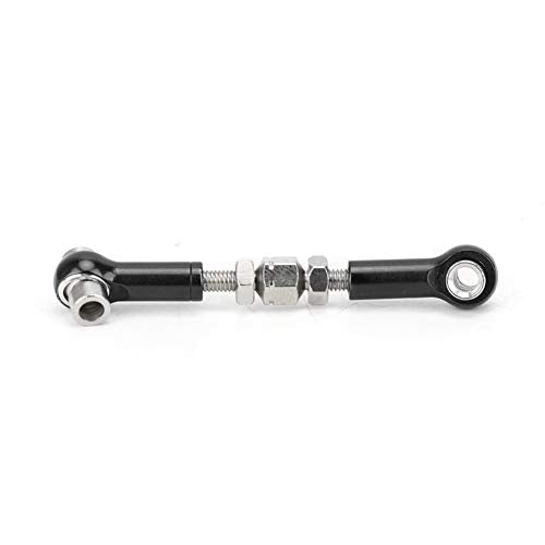 Srliya RC Tie Rod Set Servo Linkage Steering Linkage Turnbuckle Rod 6 Pcs Adjustable Aluminum Alloy 47-57mm Easy Install with 5 Color Options for 1/12 1/10 RC Drift Car Truck Buggy (Black) - color: Black