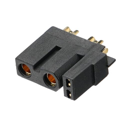 ELFCULB 10pcs Amass XT30U (2+2) Upgrade Female Connectors, Drone FPV Lipo Battery Connectors, Gold Plated for RC UAV Robots (Black) - color: 10pcs XT30U(2+2) Female