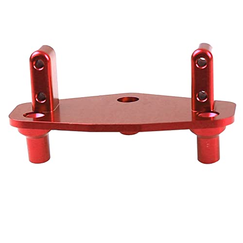 Aluminum Alloy Steering Servo Mount Plate Base Bracket Compatible with 1/8 Losi LMT 4WD Solid Axle RC Monster Car (Red) - color: Red