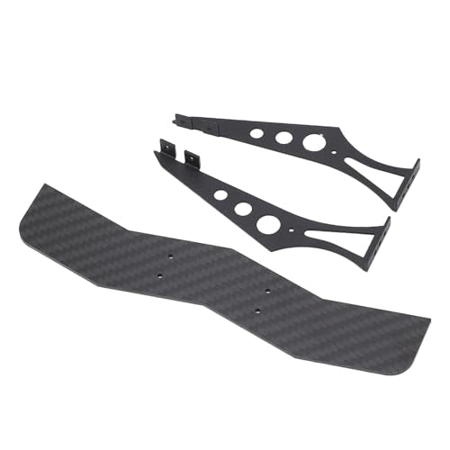 RiToEasysports RC Car Tail Wing Carbon Fiber Rear Spoiler for 1 10 RC Cars Universal Replacement with Aluminum Alloy Mounts Predrilled Design for TT02 XV01 PTG2 Drift Racing